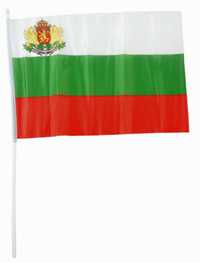 Българско знаме с Герб 30х45см с дръжка