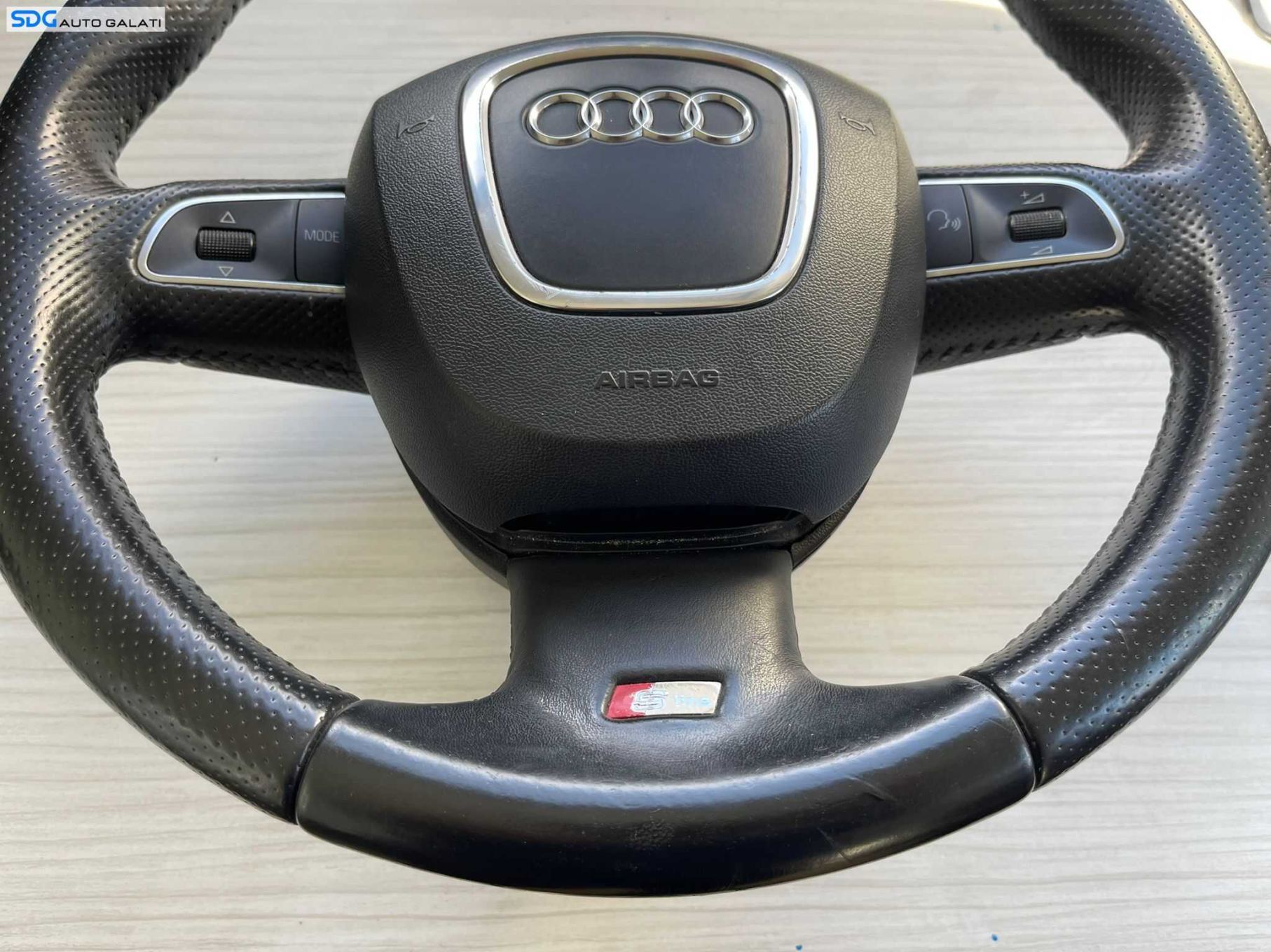 Volan Piele Perforata 3 Spite Complet cu Airbag si Comenzi S-Line Sline Audi A3 8P 2004 - 2013 Cod 8P7880201H 8P0419091EP [B3446] [B3447]
