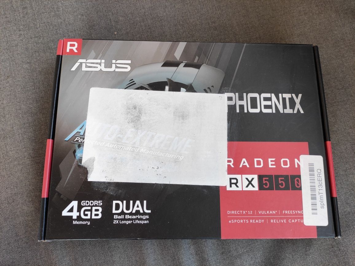 Placa Video GPU Sigilata - Asus Radeon RX 550 Phoenix 4GB