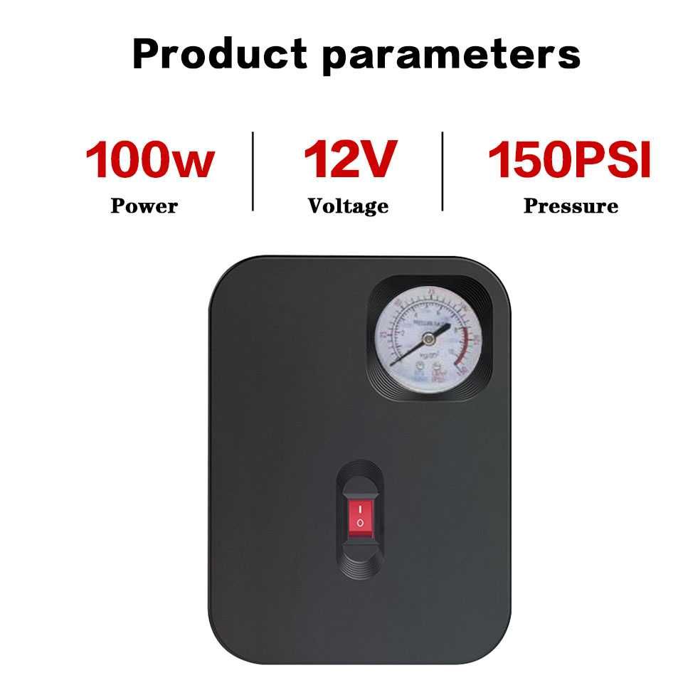 12V 100W 150PSI Преносим Мини Компресор помпане за Гуми Помпа за Гуми
