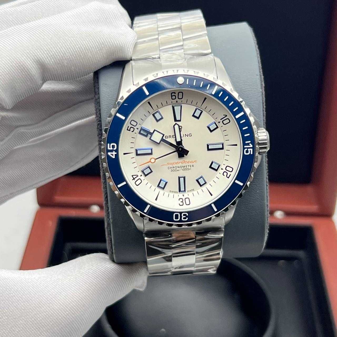 breitling superocean inox silver