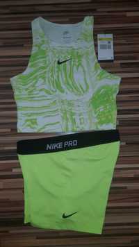 (S/M) Nike Pro оригинални къс клин и топ
