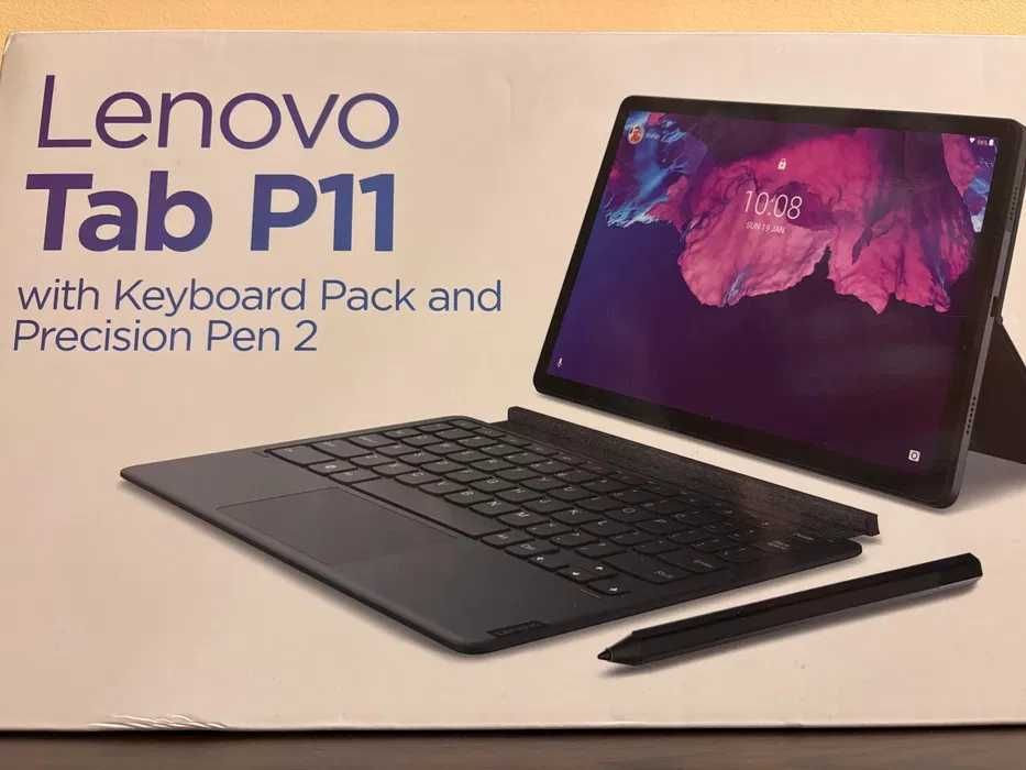 Tableta - Laptop Lenovo P11 cu sim 4G+, tastatura, precision pen, husa