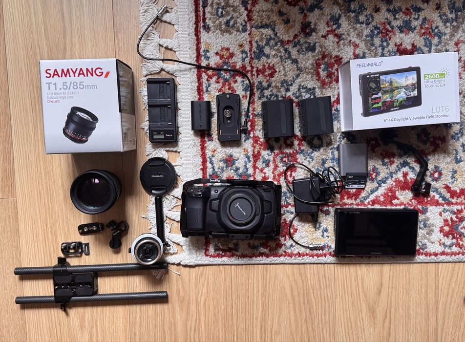 BMPCC 4K + Samyang 85mm/1.5 & аксесоари