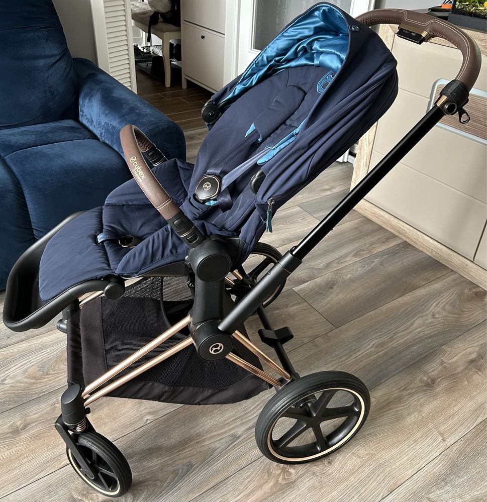 Set carucior Cybex Priam 4 nautical blue (sport, scoica, landou lux)