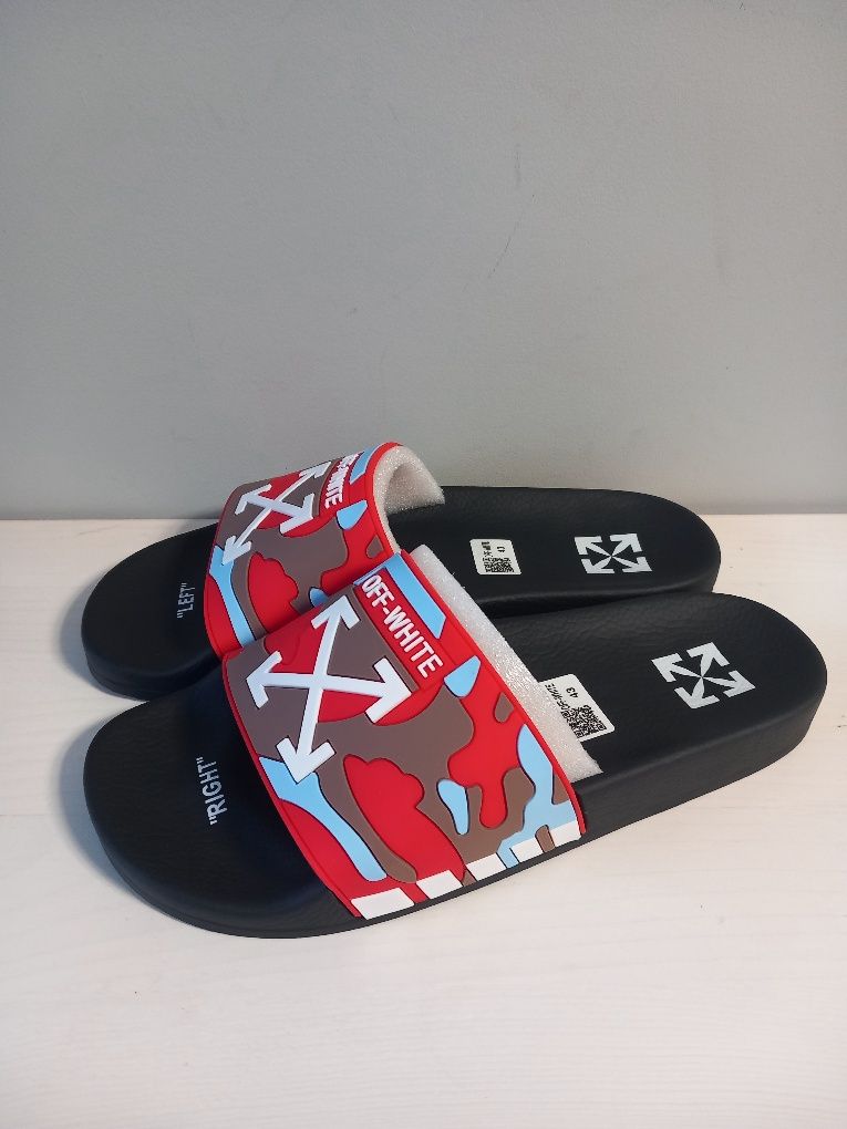 Off white slides, 38, 43  чехли, джапанки