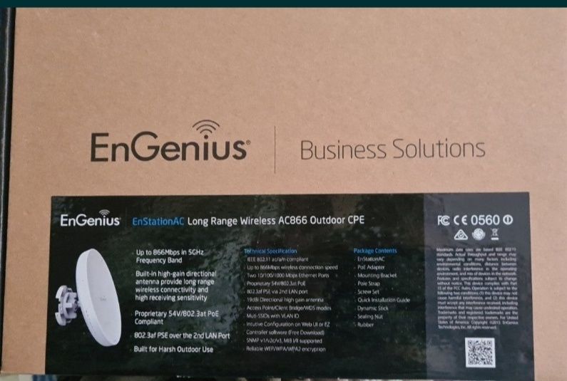 Access point de exterior EnGenius EnStationAC antena direcționale 19db