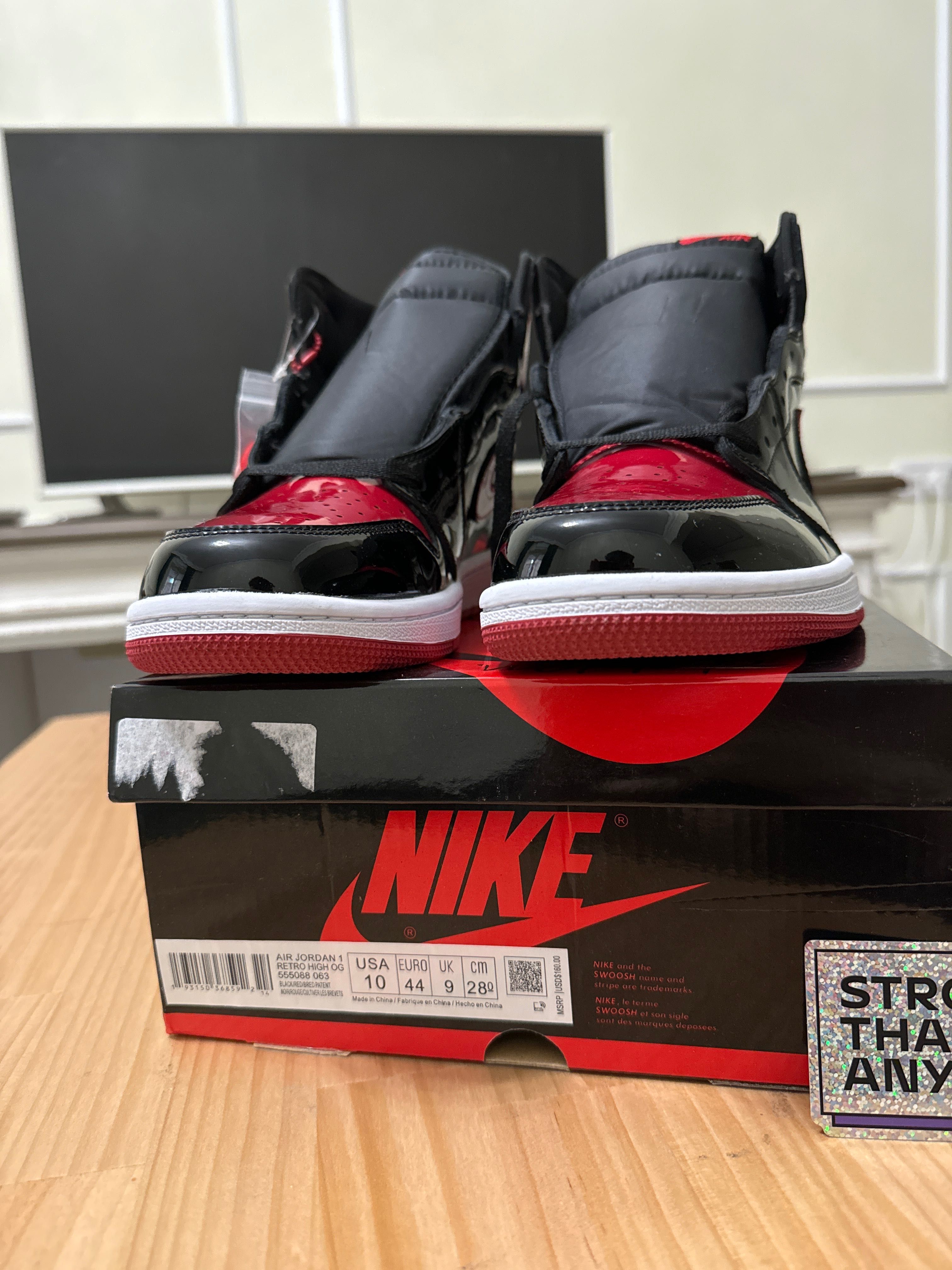 Jordan 1 High Patent Bred Premium (descriere)