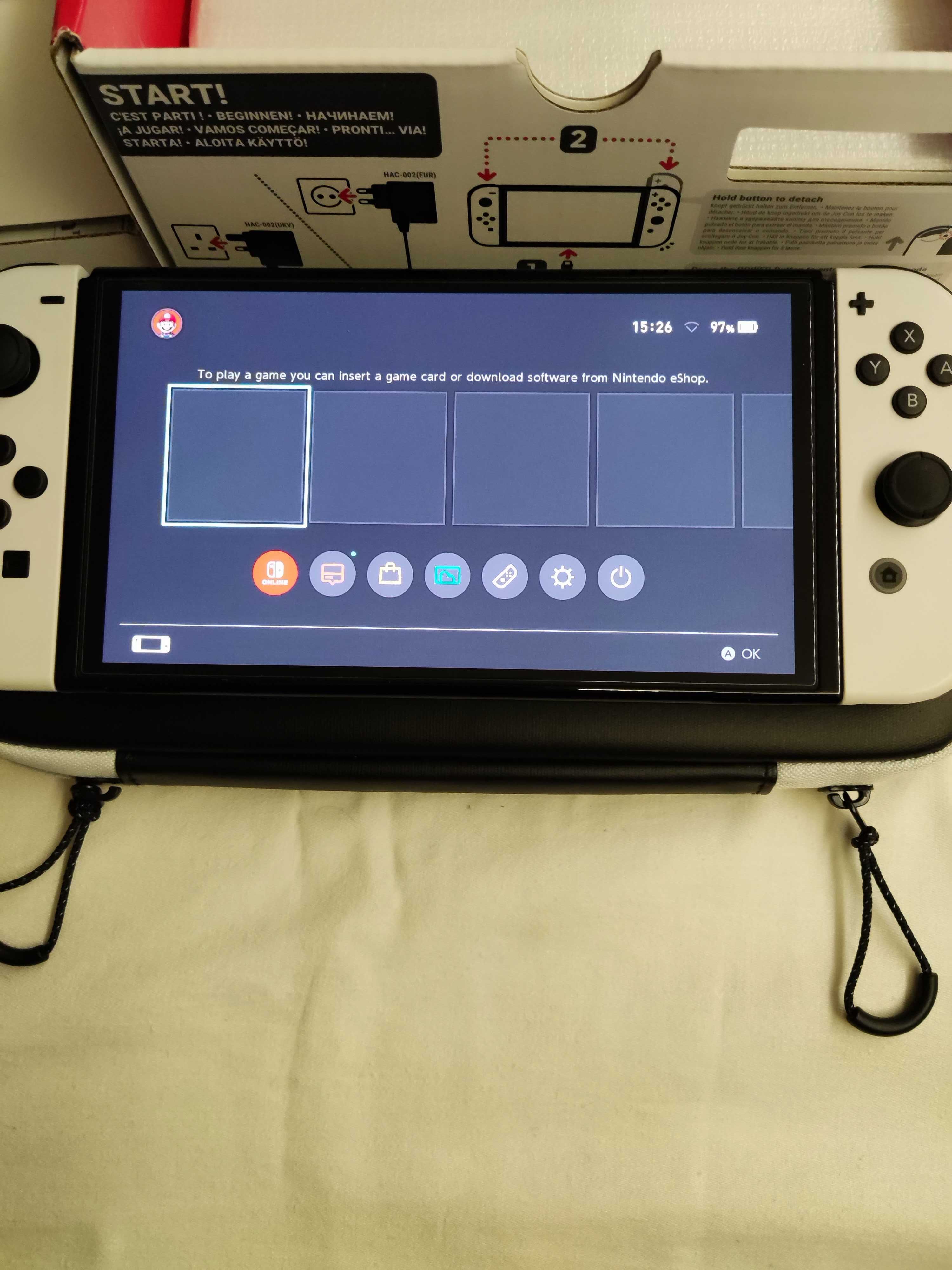 Nintendo Switch Oled modat 512gb dual mod 70 jocuri impecabil