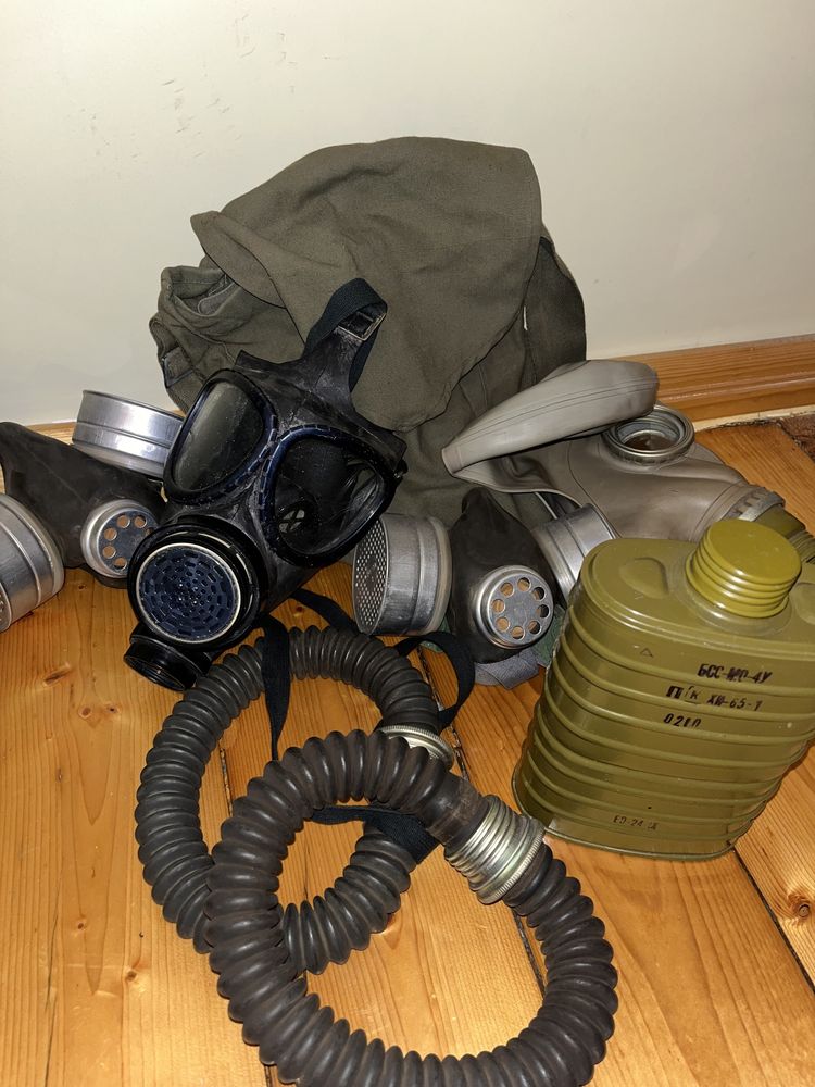 Съветски военни противогази, филтър, раница