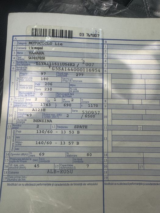 Vand sau schimb Yamaha aerox acte la zi fiscal carte rar totul la zii