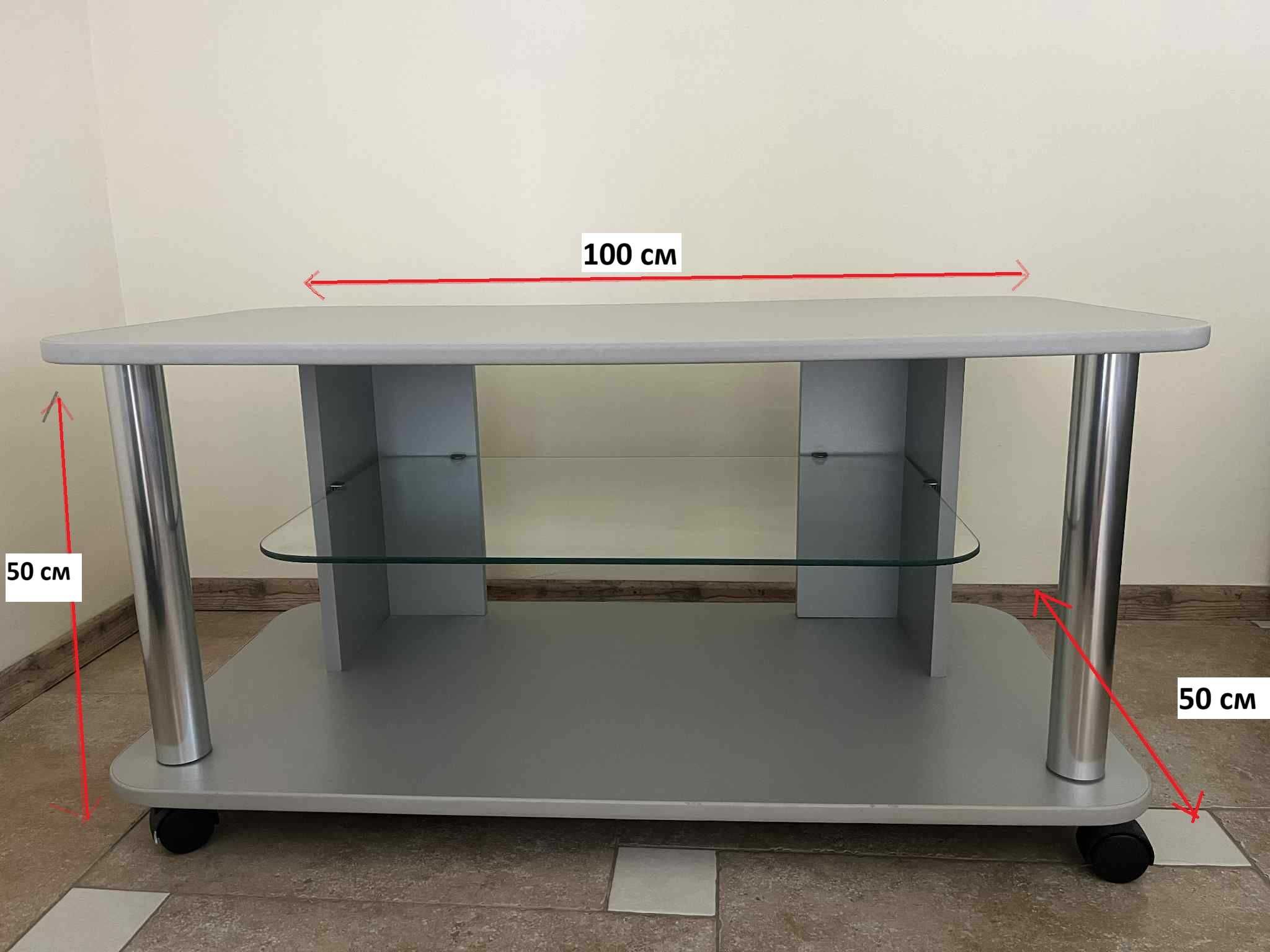 Сив TV/ТВ шкаф с рафтечета
