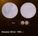 Monedă 100 de lei din anul 1994