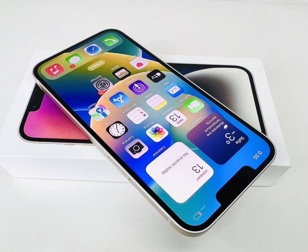 Apple iPhone 14 128GB Starlight 100% Батерия! Гаранция!