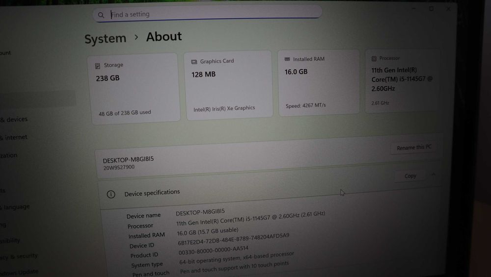 Lenovo ThinkPad X13 Yoga 2G IPS Touchscreen/i5 1145G7/256GB/16GB