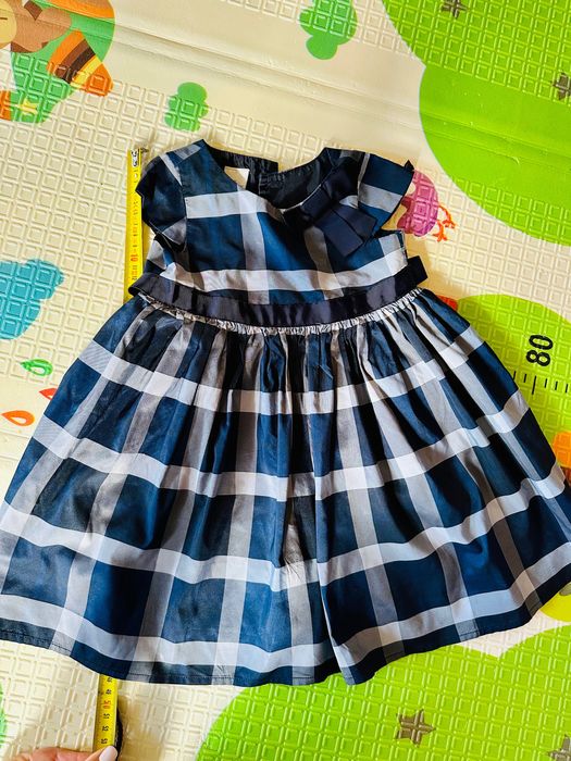 Лот детски  рокли бяла и синя рокля 80-86 см 12-18 месеца