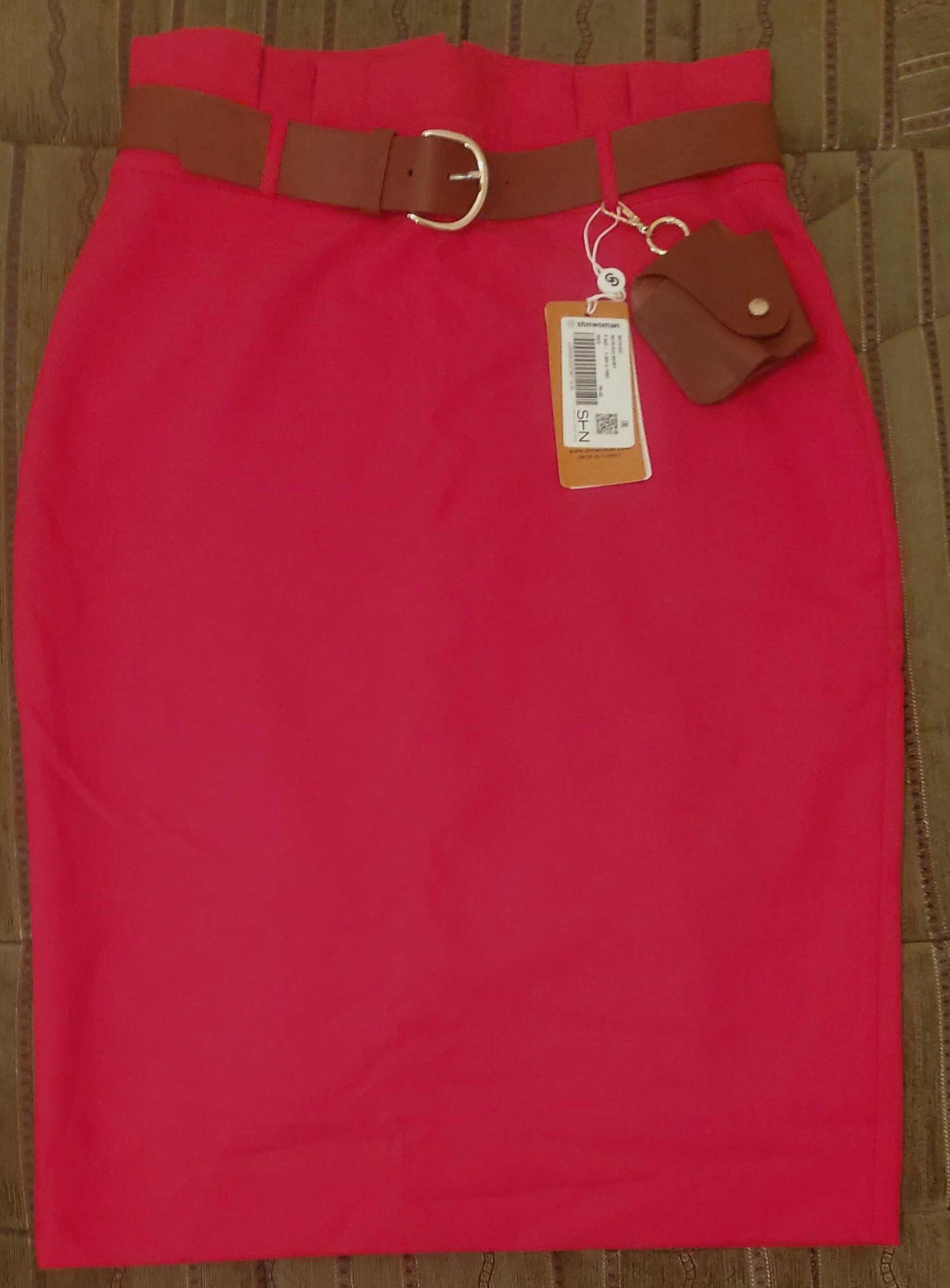 юбка , размер 46-48, цвет красный,Турция