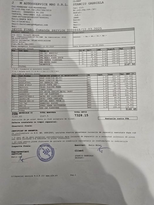 Vand renault megane 3 2014 diesel