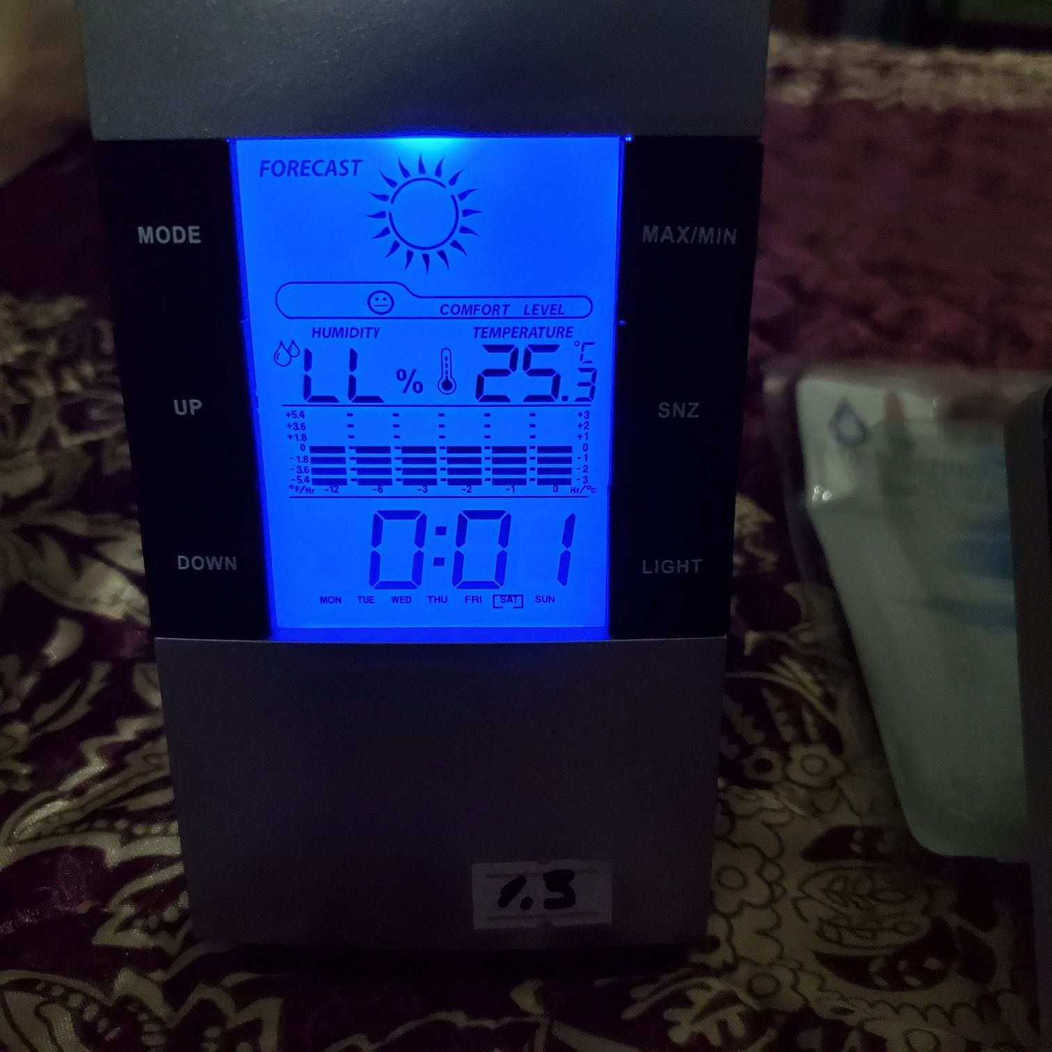 Температура воздуха,влажность,часы