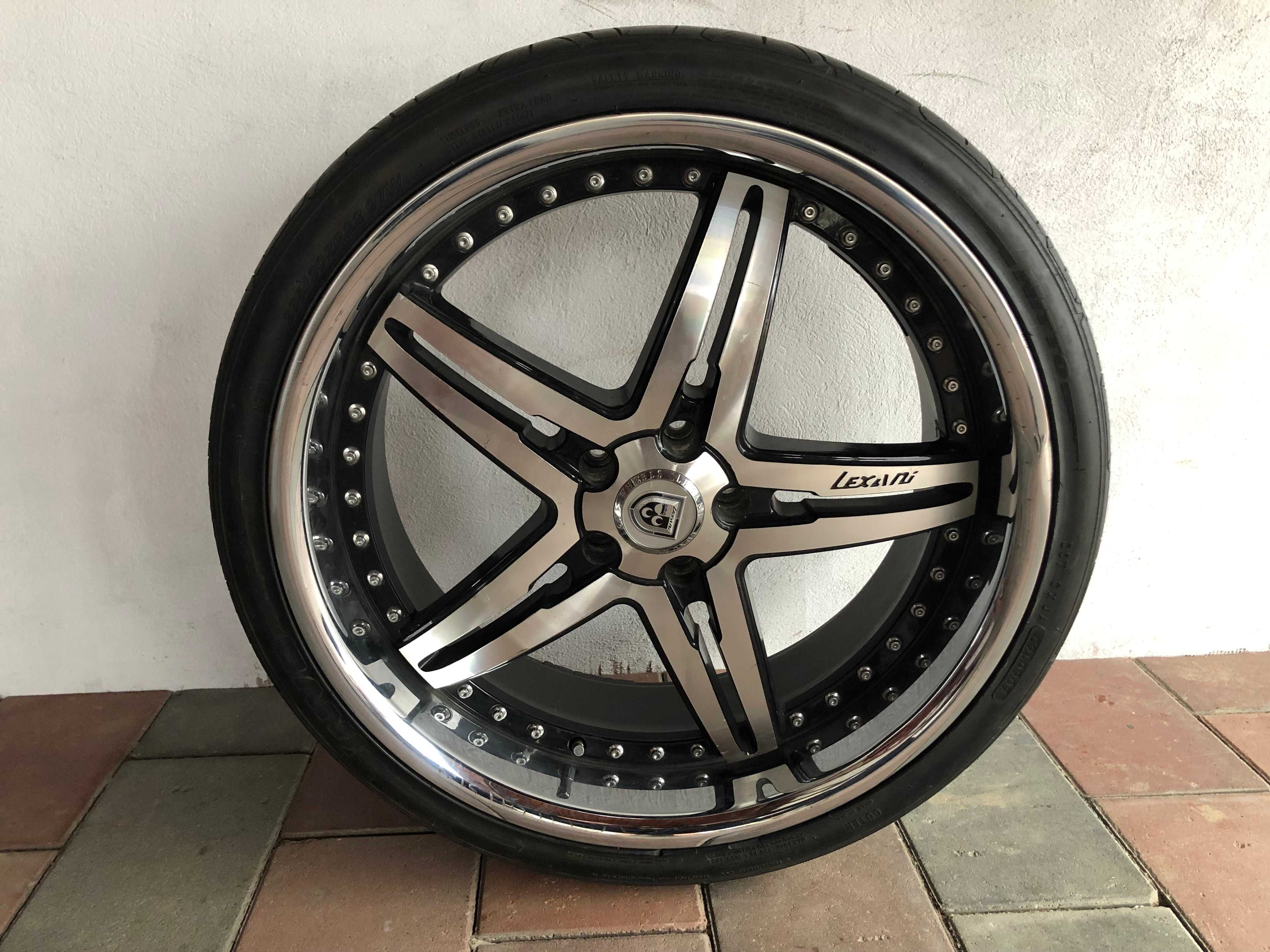 Set 4 jante cu anvelope vara 22 5x120 BMW