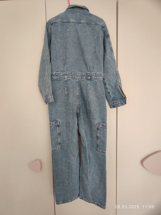 Нов MANGO дънков гащеризон, размер за 10 годишни