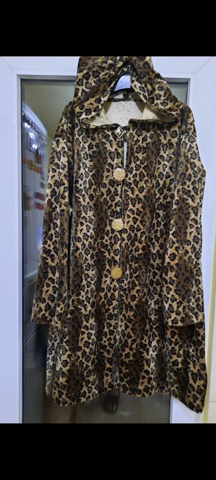 Jacheta piele XXL cu blana naturala,Haina blana,Cardigan XXL