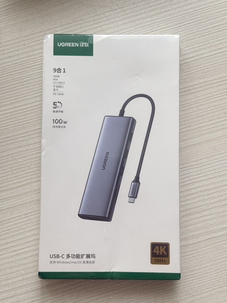 Разветвитель портов Ugreen CM498 3 microSD, LAN 15600