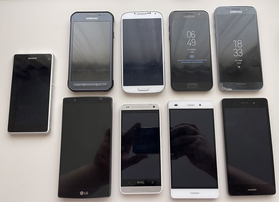 Лот смартфони Samsung/LG/Huawei/Sony