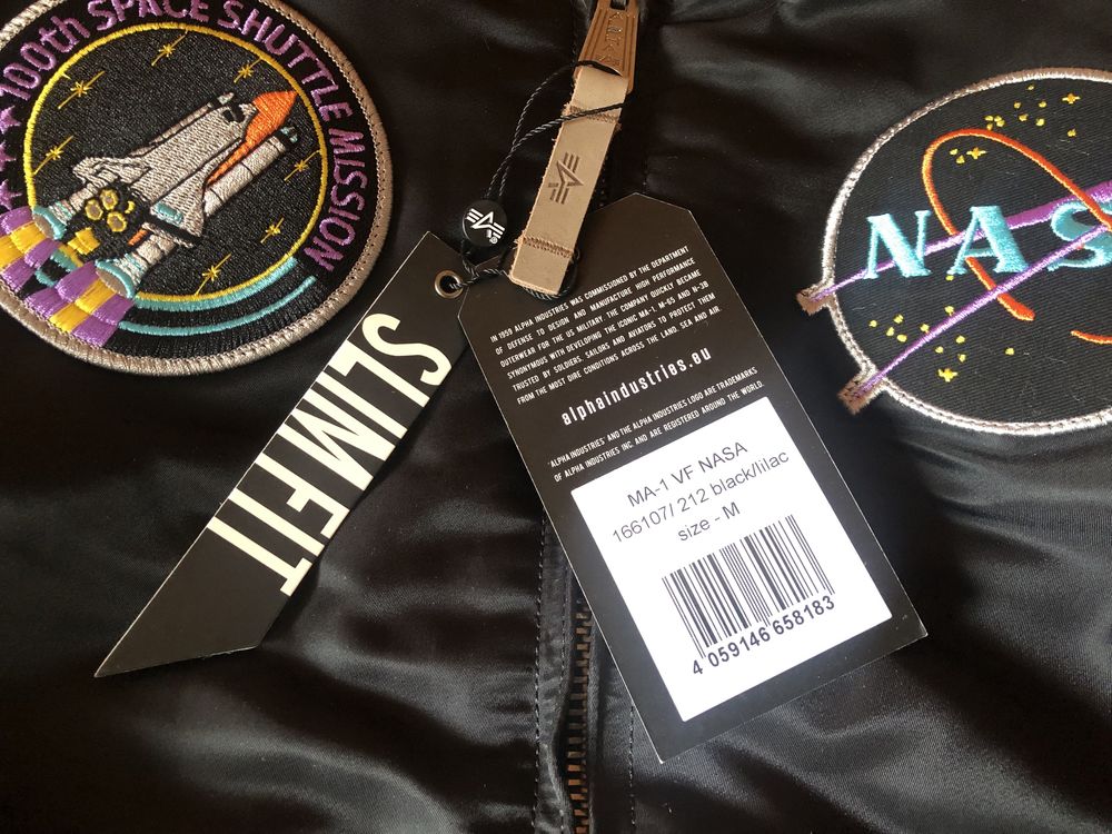 Alpha Industries MA-1 VF NASA Bomber ОРИГИНАЛ мъжко бомбър яке М и L