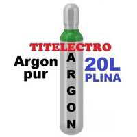 Butelie tub argon PLINA, 20 litri 200 bari, sudura MIG-MAG sau TIG WIG