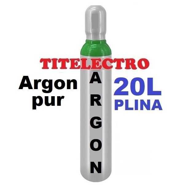 Butelie tub argon PLINA, 20 litri 200 bari, sudura MIG-MAG sau TIG WIG