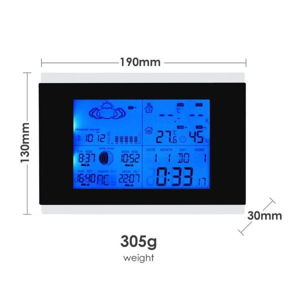 Цифрова метеостанция с 2 сензора термометър влажност налягане