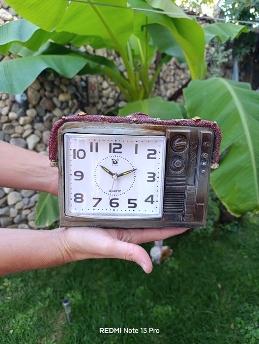 Часовник във формата на vintage телевизор