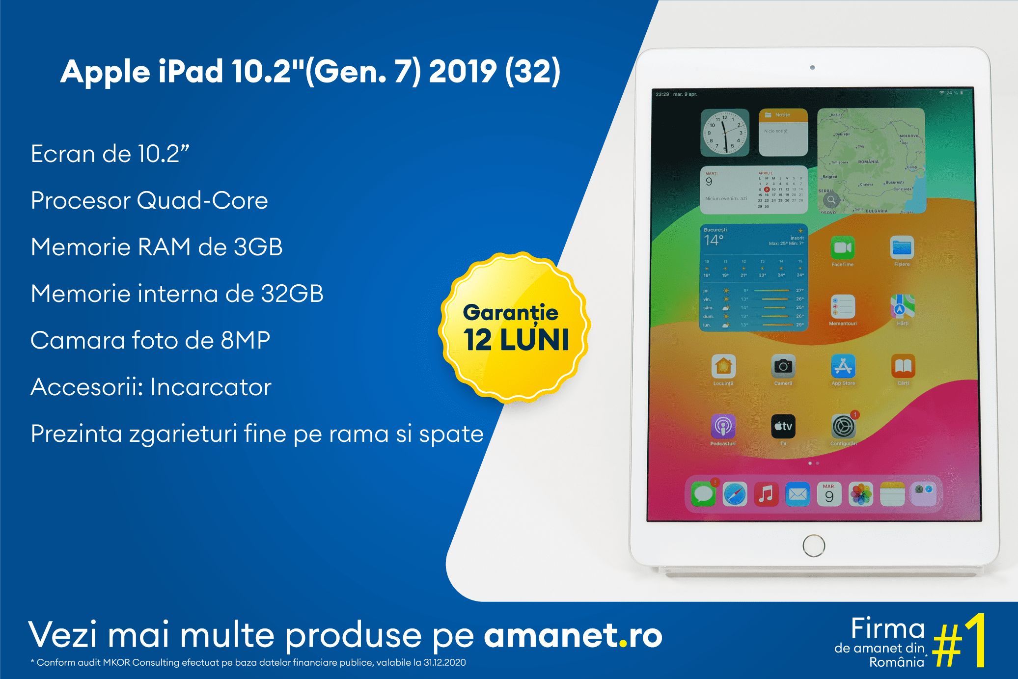 Tableta Apple iPad 10.2"(Gen. 7) 2019 (32) - BSG Amanet & Exchange