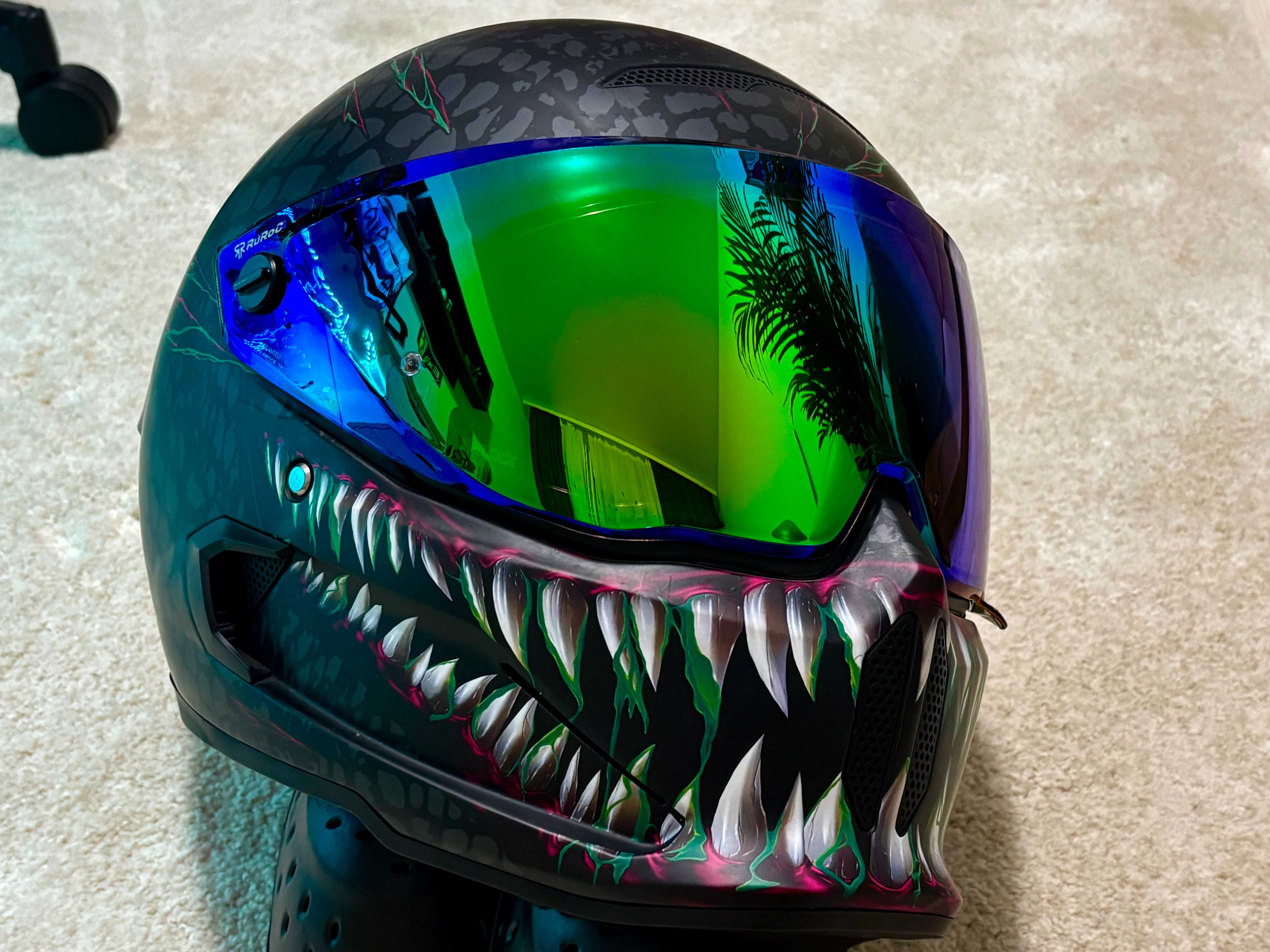 Casca Moto Ruroc Atlas Toxin + Viziere + Harman Cardon Intercom