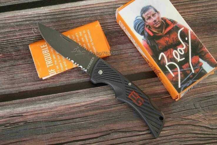 Уникат Bear Grylls Gerber Малък Сгъваем Нож за оцеляване и лов ножове