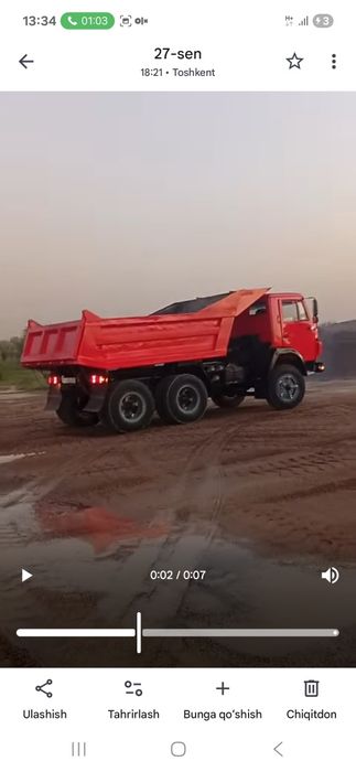 Kamaz sotiladi naxadu