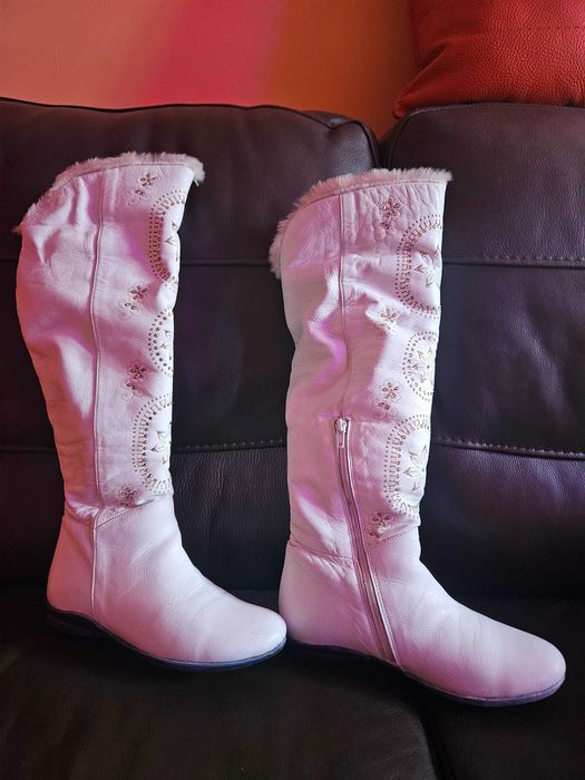 Сапоги зимние белые