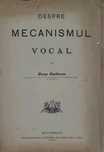 Canto- Carte Despre Mecanismul Vocal