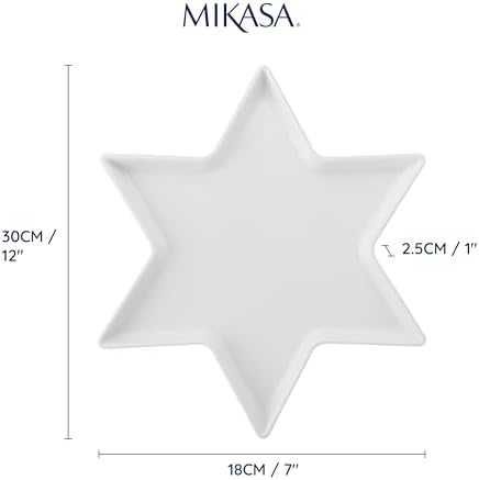 Нова Mikasa порцеланова звезда чиния 30см за предястия десерти кухня