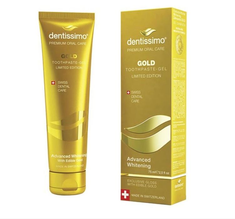 Pastă de dinți Dentissimo Premium Advanced Whitening Gold, Elveția