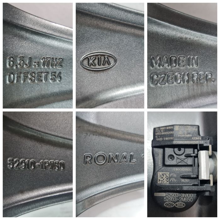 Jante 17 OEM Kia Venga, Sorento, Sportage, Niro, Soul, 6.5J, ET54