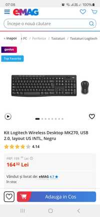 Tastatura mouse wirless Logitech nou