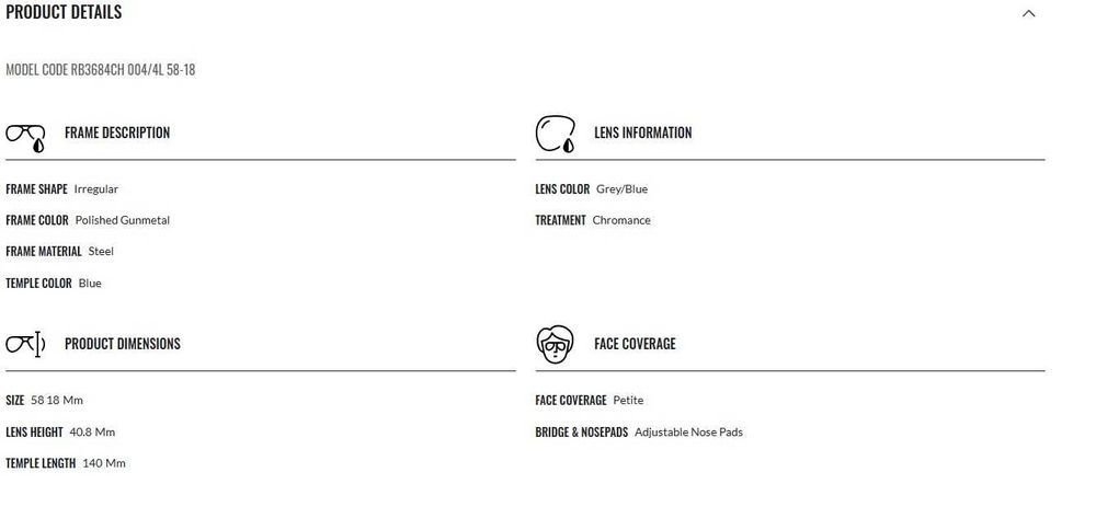 Очки RayBan Chromance model RB3684CH