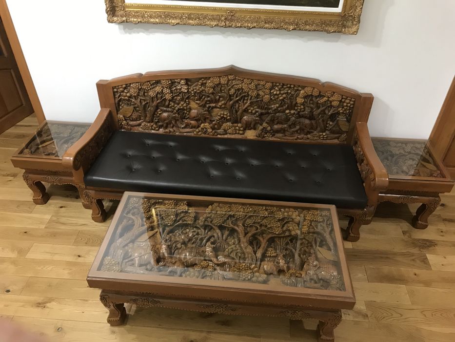 Set living lemn masiv