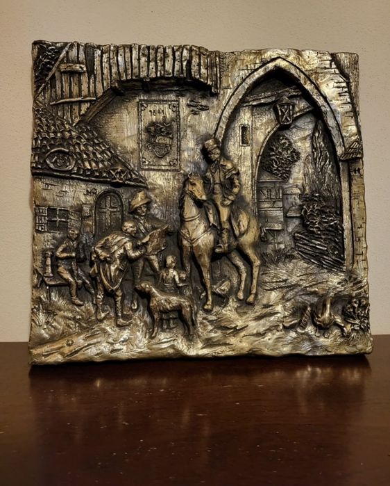 Tablou metaloplastie, basorelief foita alama argintata imagine 1641