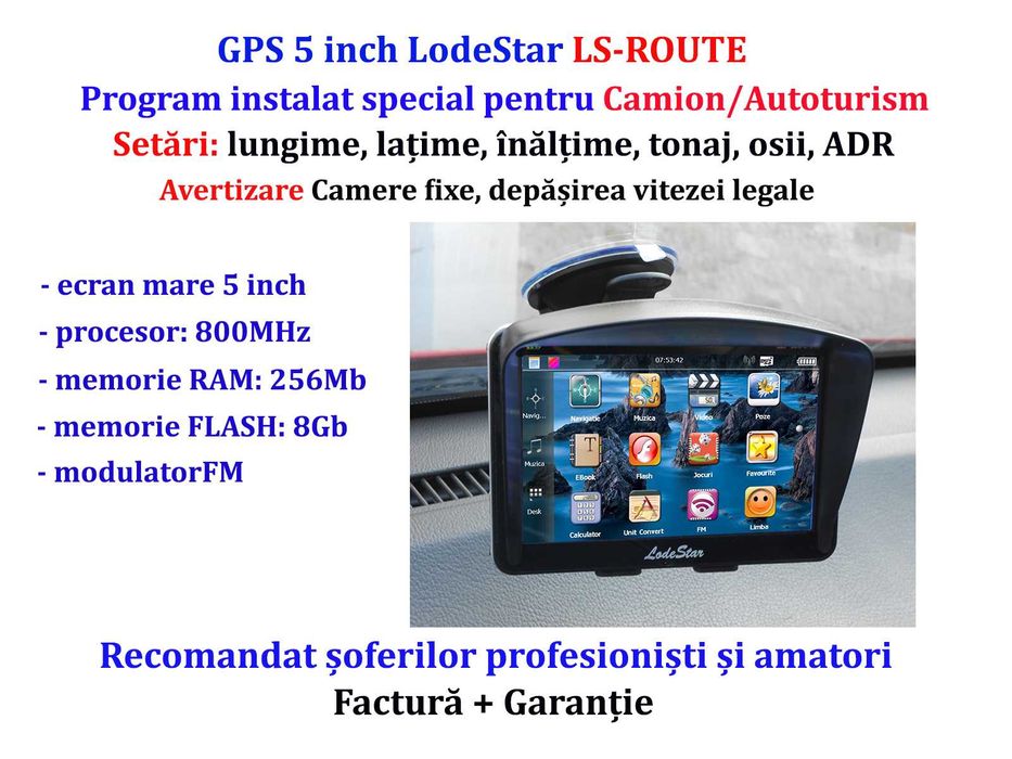 GPS NOU cu soft special pentru Camion/BUS/Autoturism harti FULL Europa