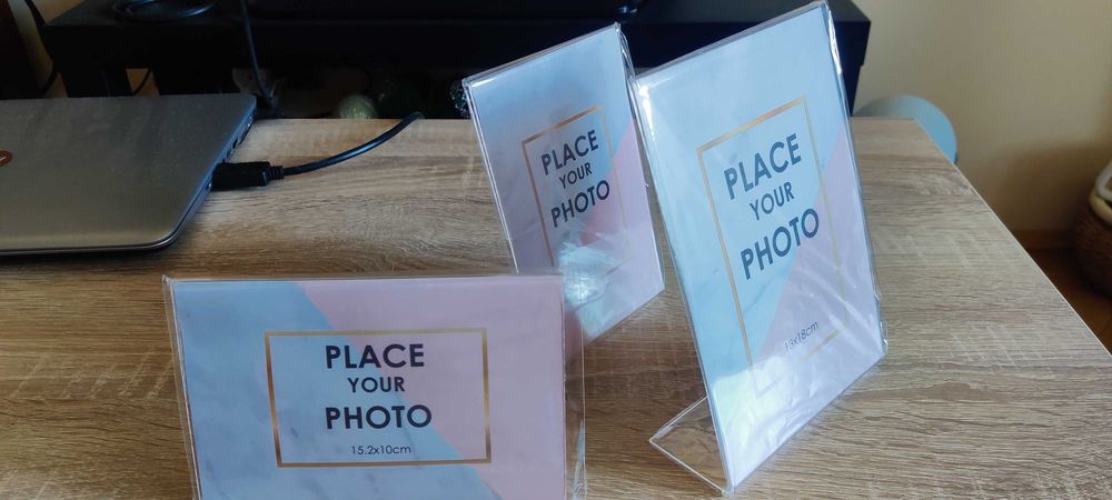 Rama foto plastic transparent plexiglas pt birou