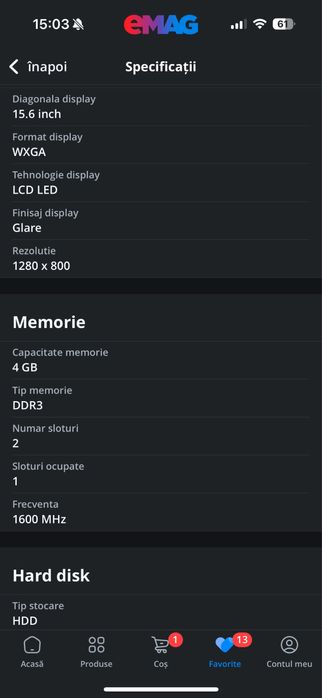 Laptop Acer Aspire E5-521