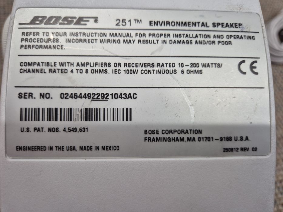 Bose 251 Boxe Interior/Exterior